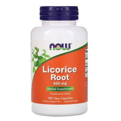 Добавка для імунітету NOW Foods Licorice Root 450 mg 100 VCaps (термін 11/26) 148250T Proteininlviv