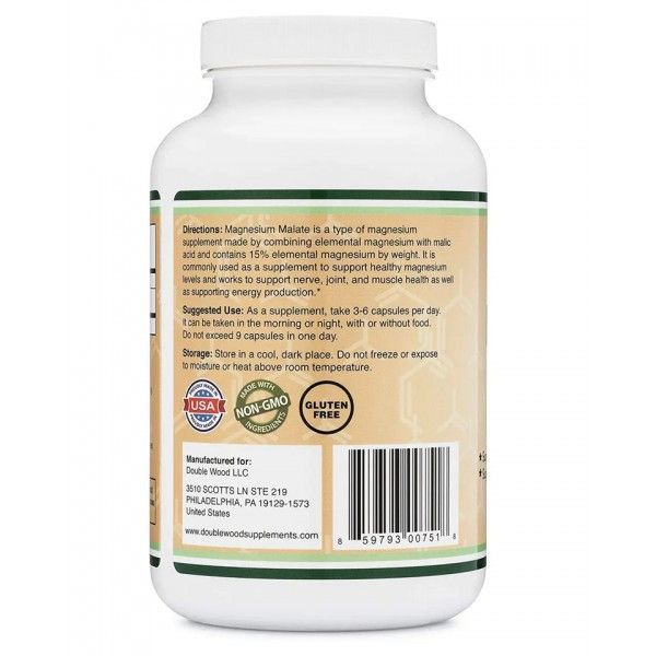 Double Wood Magnesium Malate 420 Caps 126005 Proteininlviv