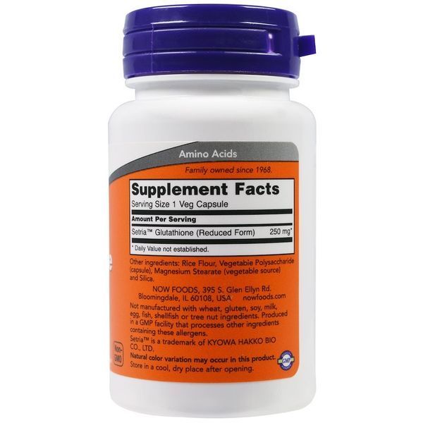 NOW Foods Glutathione 250 mg 60 caps 148059 Proteininlviv