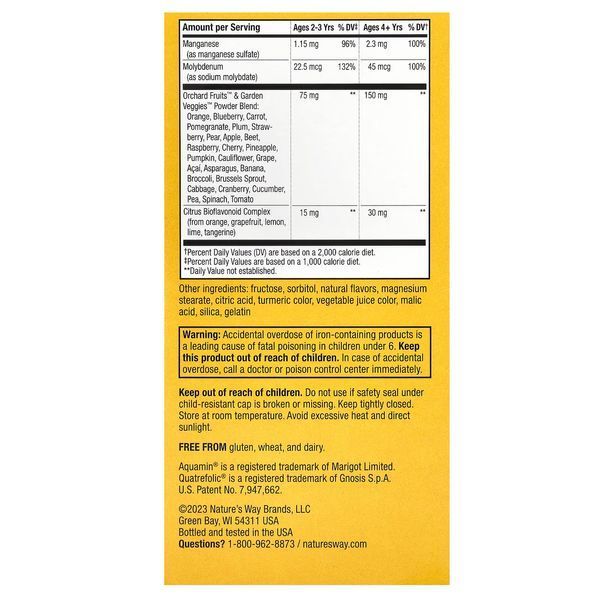 Мультивітаміни для дітей Nature's Way Alive! Kids Chewable Multi-Vitamin 120 Tabs (Orange + Berry) 104001 Proteininlviv