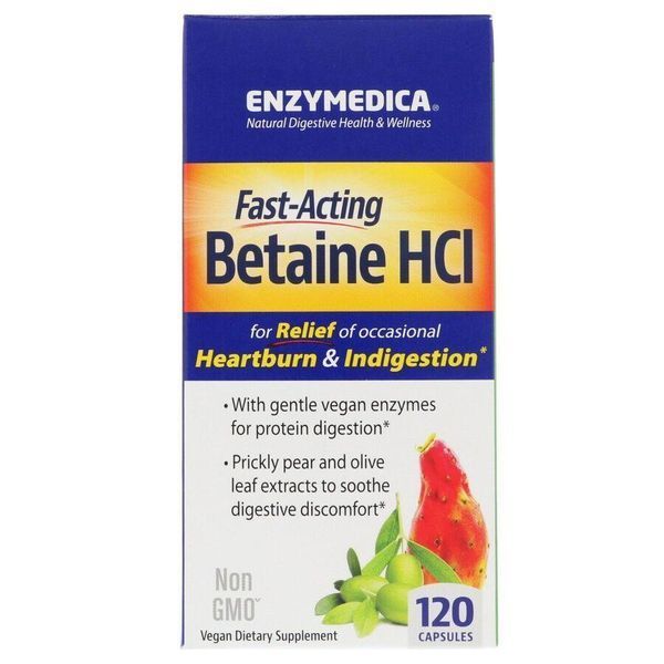 Бетаина гидрохлорид Enzymedica Betaine HCI 600 mg 120 caps 198007 Proteininlviv
