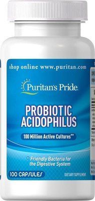 Puritan's Pride Probiotic Acidophilus 100 tabs 163022 Proteininlviv
