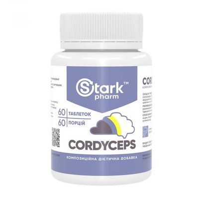 Stark Pharm Cordyceps 500 mg 60 табл (термін 11/26) 172181T Proteininlviv