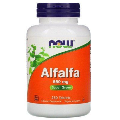 Пищевая добавка NOW Foods Alfalfa 650 mg 250 Tabs (Люцерна) 148263 Proteininlviv
