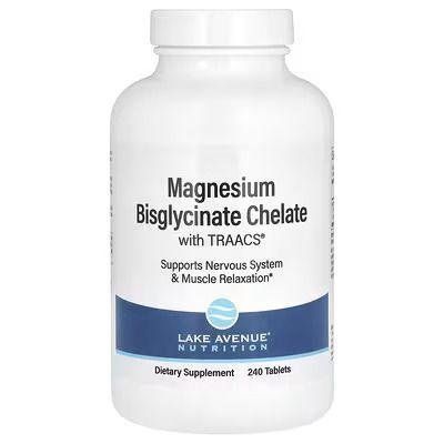Lake Avenue Magnesium Bisglycinate Chelate 200 mg 60 Tabs 197003 Proteininlviv