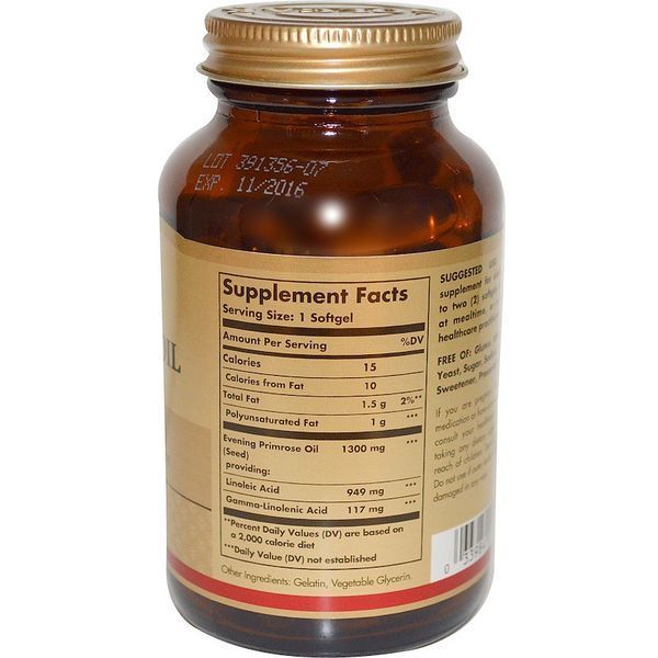 Evening Primrose Oil 1300 mg Solgar 60 Softgels 169003 Proteininlviv