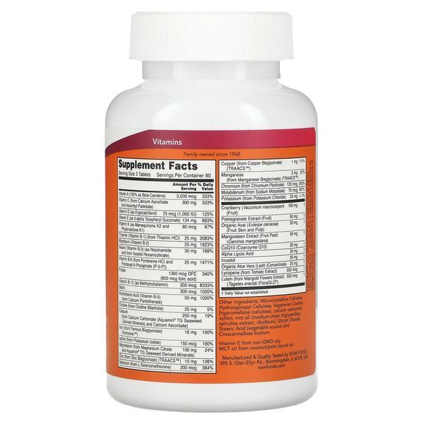 Мультивитамины для женщин NOW Foods Eve Superior Women's Multi 180 tabs 148401 Proteininlviv