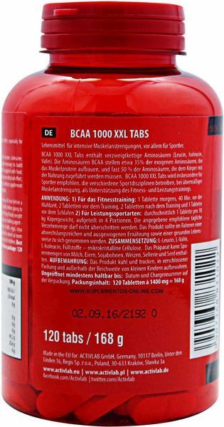 ActivLab BCAA 1000 XXL 120 tabs 105005 Proteininlviv