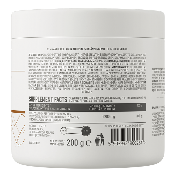 Коллаген OstroVit Marine Collagen 200 g 155244 Proteininlviv