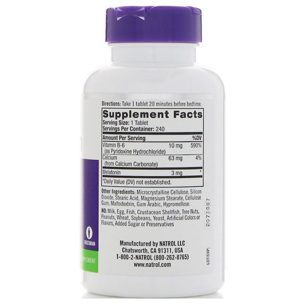 Melatonin 3 mg Natrol 60 tabs 146006 Proteininlviv