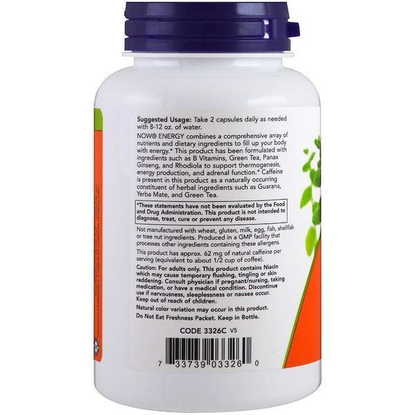 Energy NOW Foods 90 Veggie Caps 148016 Proteininlviv
