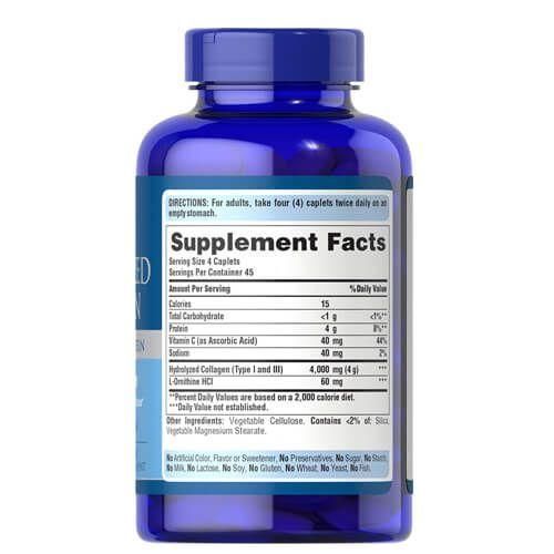 Puritan's Pride Hydrolyzed Collagen Type 1 and 3 180 капсул 163065 Proteininlviv