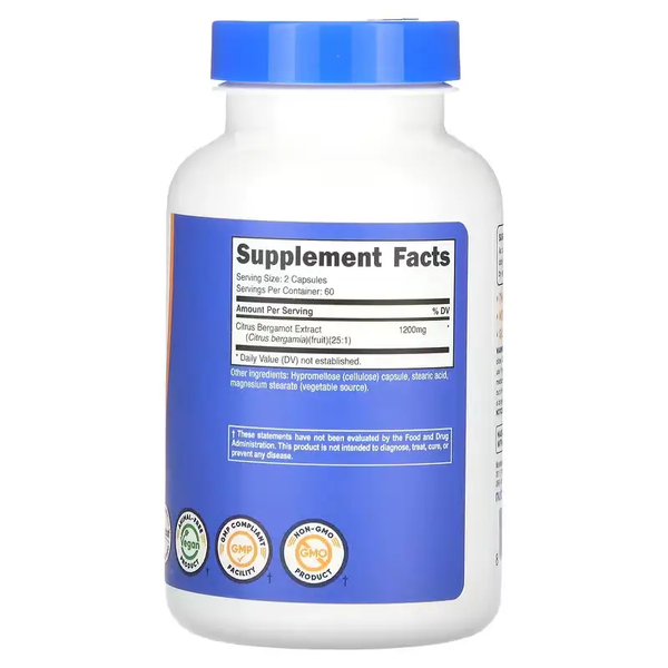 Nutricost Citrus Bergamot 600 mg 120 Caps 173003 Proteininlviv