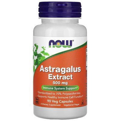 NOW Foods Astragalus Extract 500 mg 90 Veg Caps 148440 Proteininlviv