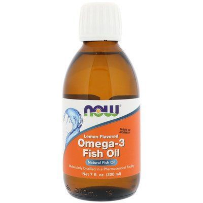 Omega-3 Fish Oil Lemon Flavored NOW Foods 200 ml 148051 Proteininlviv