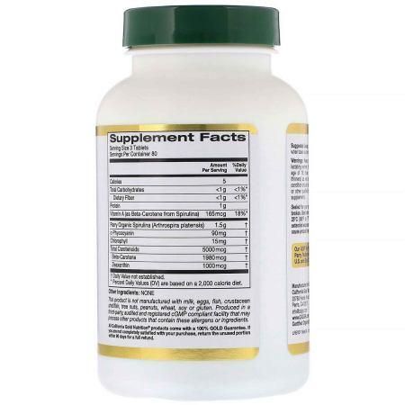 California Gold Nutrition Organic Spirulina 500 mg 240 Tabs 114029 Proteininlviv
