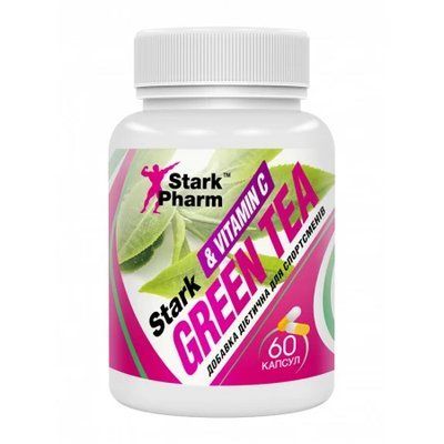 Green Tea + Vit C 500 мг (Екстракт зеленого чаю) Stark Pharm 60 tabs 172002 Proteininlviv