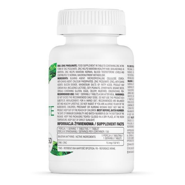 OstroVit Zinc Picolinate 150 таблеток 155210 Proteininlviv