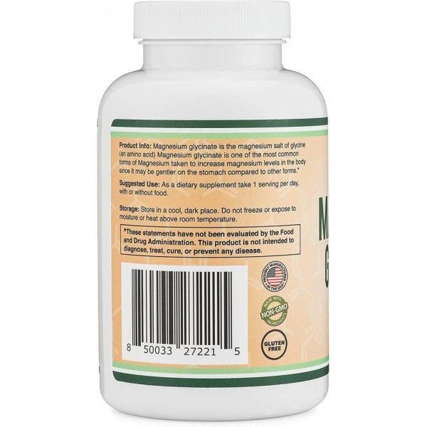 Double Wood Magnesium Glycinate 180 Caps 126001 Proteininlviv