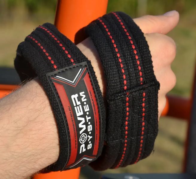 Лямки для тяги Power system PS-3405 у вигляді вісімки Black/Red 158080 Proteininlviv