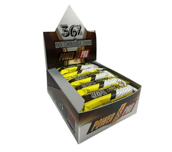 Протеиновый батончик Power Pro 36% 60 г Банан-Шоколад 157113 Proteininlviv