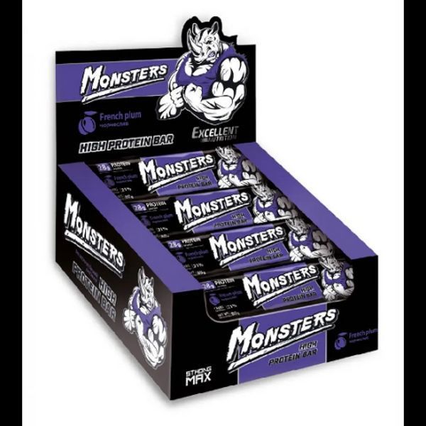 Протеїновий батончик Monsters High Protein Bar 80 g 222007 Proteininlviv