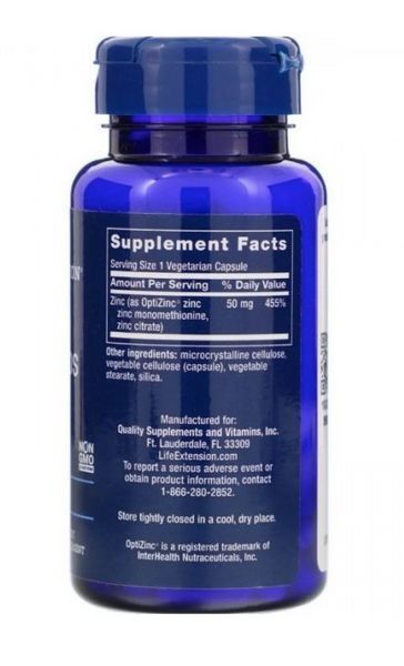 Zinc 50 mg Life Extension 90 VCaps 300001 Proteininlviv