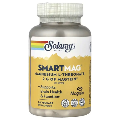 Solaray SmartMag&trade; Magnesium L-Threonate 90 Veg Caps 143050 Proteininlviv