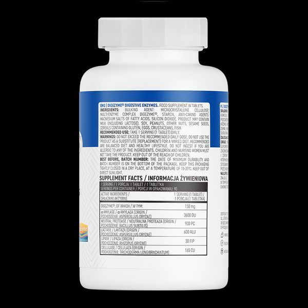Пищеварительные ферменты OstroVit Digezyme 90 tabs 155343 Proteininlviv