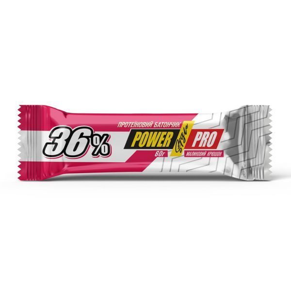 Протеиновый батончик Power Pro 36% 60 г Малиновый Крюшон 157010 Proteininlviv