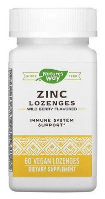 Zinc Lozenges nature's Way 60 Tabs (Wild Berry) 104014 Proteininlviv