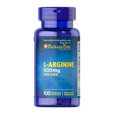 Амінокислота Puritan's Pride L-Arginine 500 mg 100 caps 163017 Proteininlviv