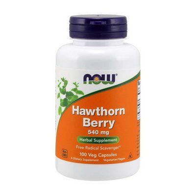 Глог NOW Foods Hawthorn Berry 540 mg 100 Veg Caps 148373 Proteininlviv