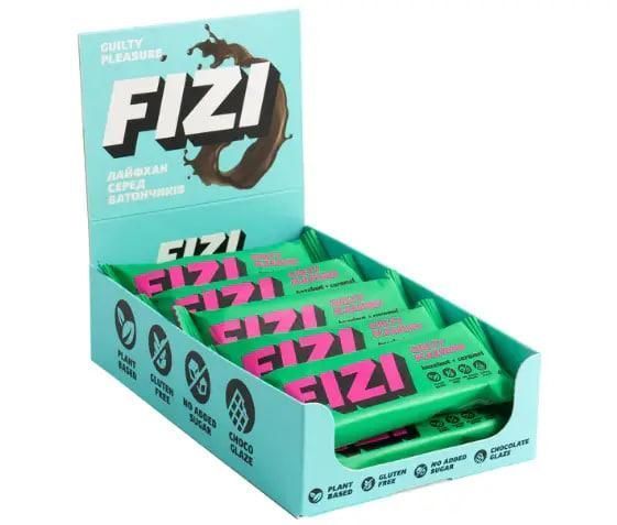 Батончики Fizi Guilty Pleasure Bar 45 g Hazelnut + Caramel 307002 Proteininlviv