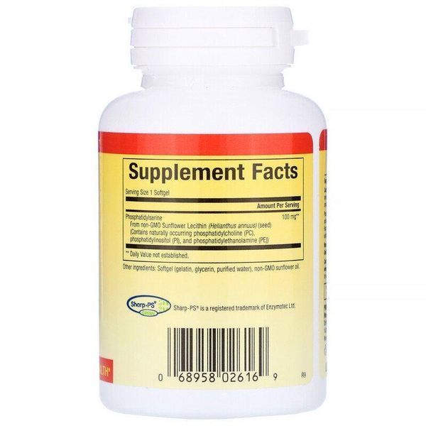 Natural Factors PS Phosphatidylserine 100 mg 60 Softgels 176001 Proteininlviv
