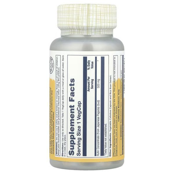 Антиоксидант рутин Solaray Rutin 500 mg 90 Veg Caps 143042 Proteininlviv