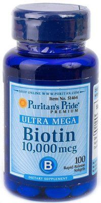Biotin 10000 mcg Puritan's Pride 100 caps 163002 Proteininlviv