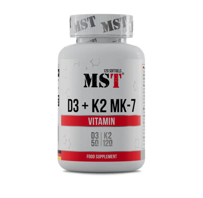MST Nutrition Vitamin D3 + K2 MK-7 120 Caps 139068 Proteininlviv