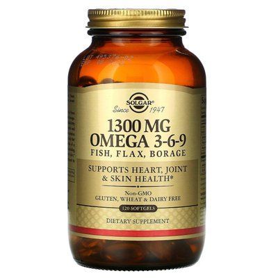 Жирні кислоти Solgar Omega 3-6-9 1300 mg 120 softgels 169034 Proteininlviv