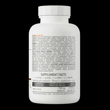 Біотин OstroVit Biotin 10,000 Max 60 tabs 155312 Proteininlviv