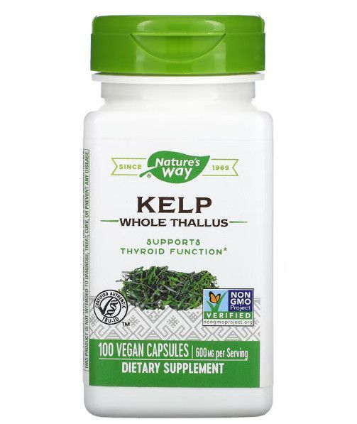 Nature's Way Kelp 600 mg 100 Veg Caps (ламинария, йод) 104047 Proteininlviv