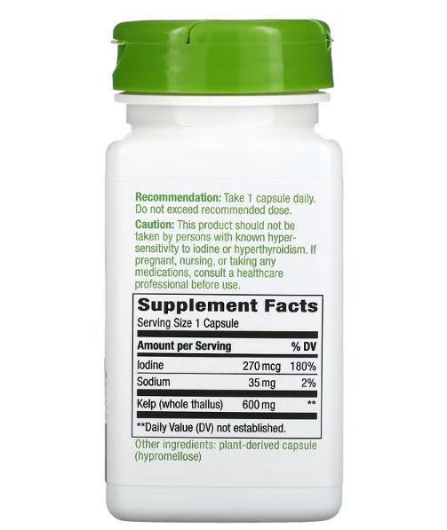 Nature's Way Kelp 600 mg 100 Veg Caps (ламинария, йод) 104047 Proteininlviv