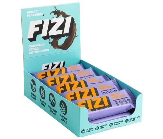 Батончики Fizi Guilty Pleasure Bar 45 g Peanut + Caramel 307004 Proteininlviv
