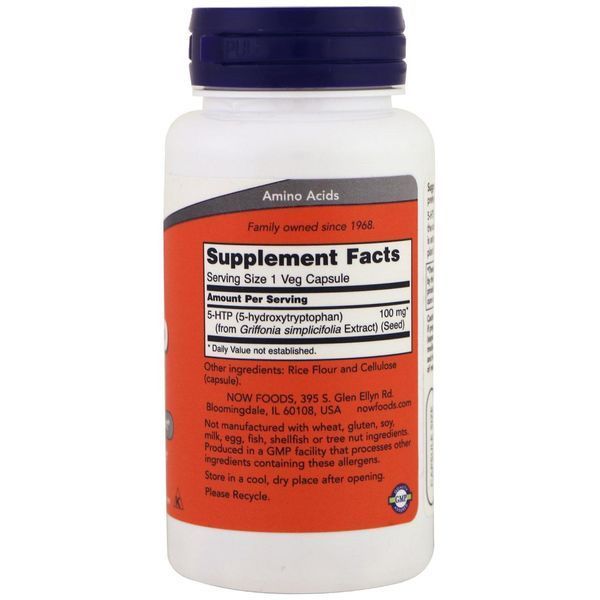 NOW Foods 5-HTP 100 mg 60 caps 148001 Proteininlviv