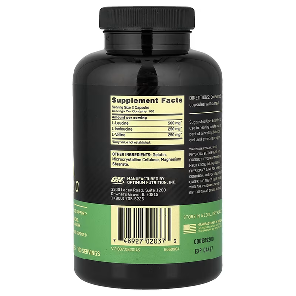 Optimum Nutrition BCAA 1000 200 caps 153012 Proteininlviv
