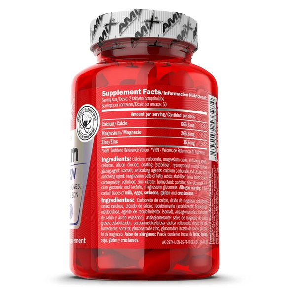Amix Calcium + Mg + Zn 100 Tabs 303060 Proteininlviv
