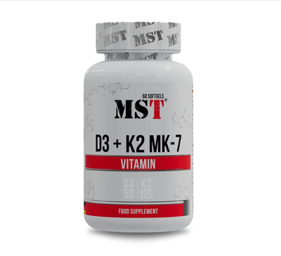 MST Nutrition Vitamin D3 + K2 MK-7 60 Caps 139069 Proteininlviv