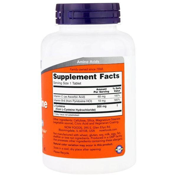 NOW Foods L-Cysteine ​​500 mg 100 tabs 148027 Proteininlviv