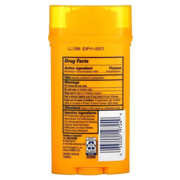 Дезодорант-антиперспірант Arm & Hammer UltraMax Solid Antiperspirant Deodorant 73 g (Fresh) 228008 Proteininlviv