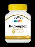 Вітамінний комплекс 21st Century B Complex Plus Vitamin C 100 Tabs 101050 фото Proteininlviv